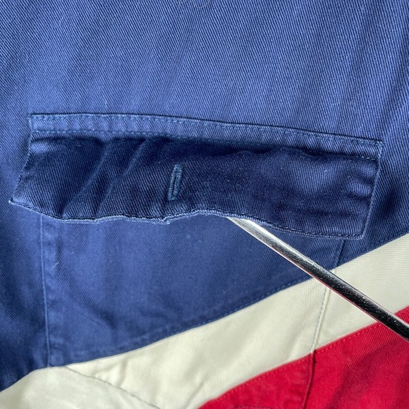 Vintage Rustler Shirt Mens Large Blue Red by Wrangler Western Button Up Rodeo - Picture 7 of 10